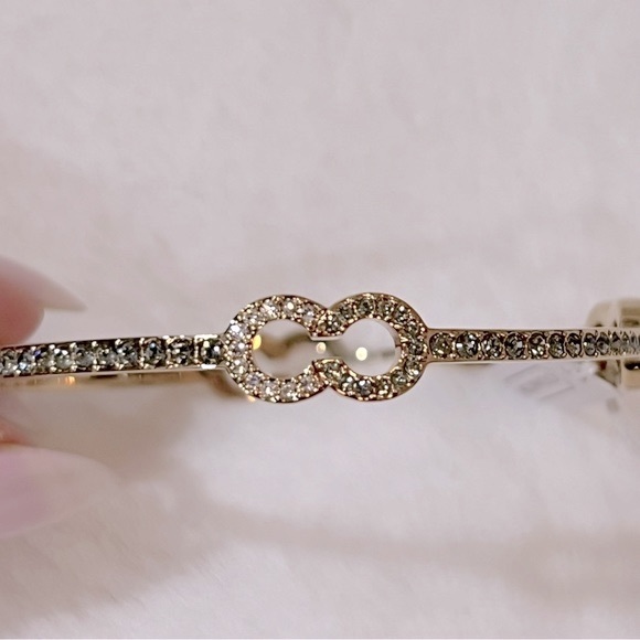 NWT Coach Gold-Tone Pave Op Art "C" Station Bangle Bracelet - Picture 5 of 17